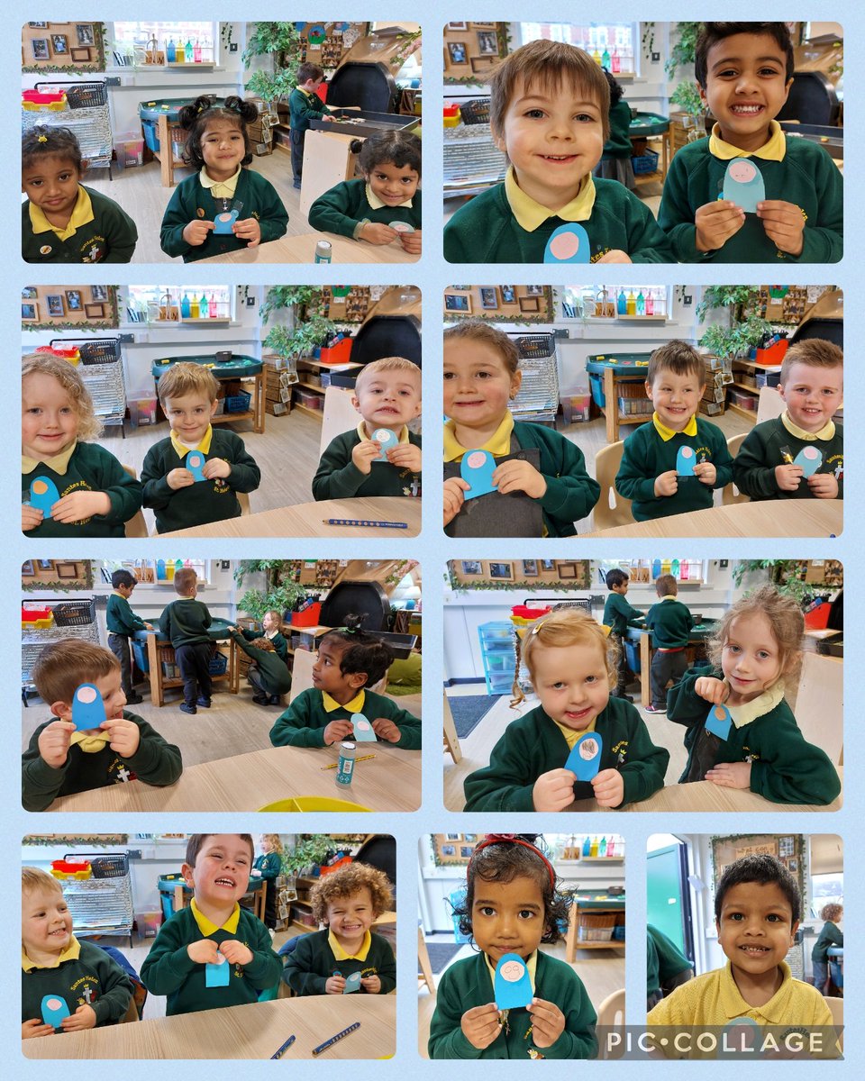 #MeithrinAM have this morning celebrated the month of May with a collective worship for Our Lady. May is the month of Mary. We have each given a flower that we have made to Mary. 💐⚘️🌷🌻. We made a little Mary each for the big book. @CatholicCardiff