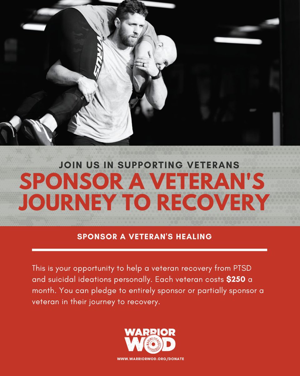 Did you know you can directly impact a veteran's journey to recovery from PTSD and suicidal thoughts? For just $250 a month, you can sponsor a veteran's healing process. Let's come together to support those who have served our country. ❤️ l8r.it/cJd6