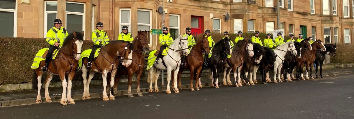Tomorrow, Thursday 2nd May, officers from our Mounted Unit will be carrying out pro active patrols within the Paisley Town Centre area. 

#KeepingPeopleSafe
