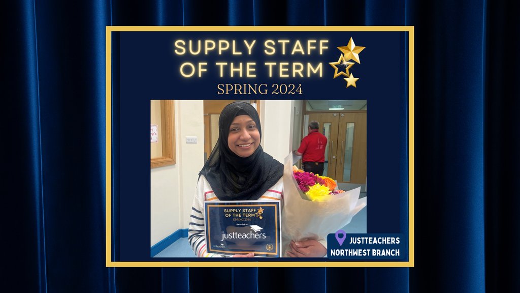 A huge well done to our amazing educator, for receiving the winning nomination for our North West branch’s Supply Staff of the Term award. 
Thank you for all of your dedication and hard work ⭐️

#Teacher #SupplyTeacher #Teaching #Manchester #TeachingJobs #ThankYouTeacher