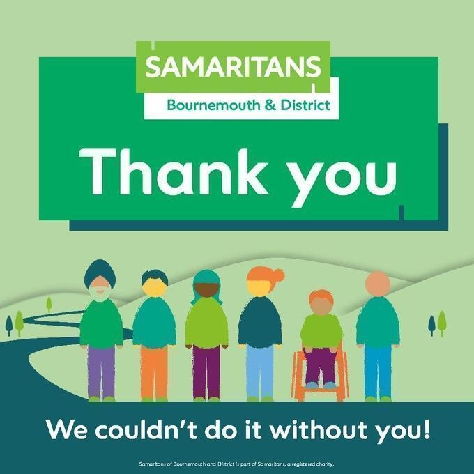 At @SamsBournemouth we could not do what we do with our volunteers. We would like to say a huge #ThankYou If you need to chat our volunteers are here to take your call 116 123 💚 @DorsetMind @bournemouthuni @SUBUBournemouth @nhsdorset @samaritans @mybcpcouncil @dorsetcomfound