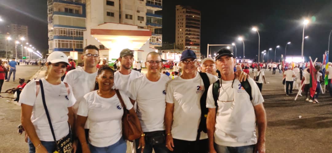 Representando a @ETECSA_Cuba y con el más sentido entusiasmo patriótico, la #Dvpe celebra la historia y significación para el proletariado mundial. #1Mayo #Cuba #PorCubaJuntosCreamos