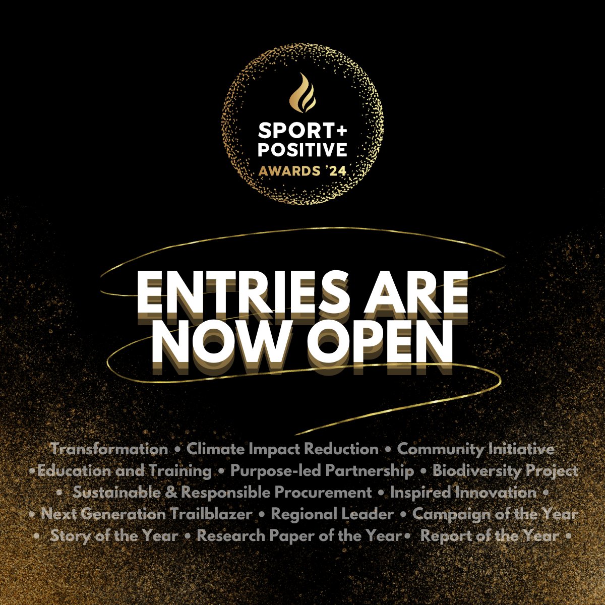 🚨 The Sport Positive Awards entries are now open 🚨 

🌍 Find more information on categories and enter now: awards.sportpositivesummit.com 

💯 Share this post with others you think should enter 

#sportpositive #SportPositiveAwards #greensports #sportsforclimateaction