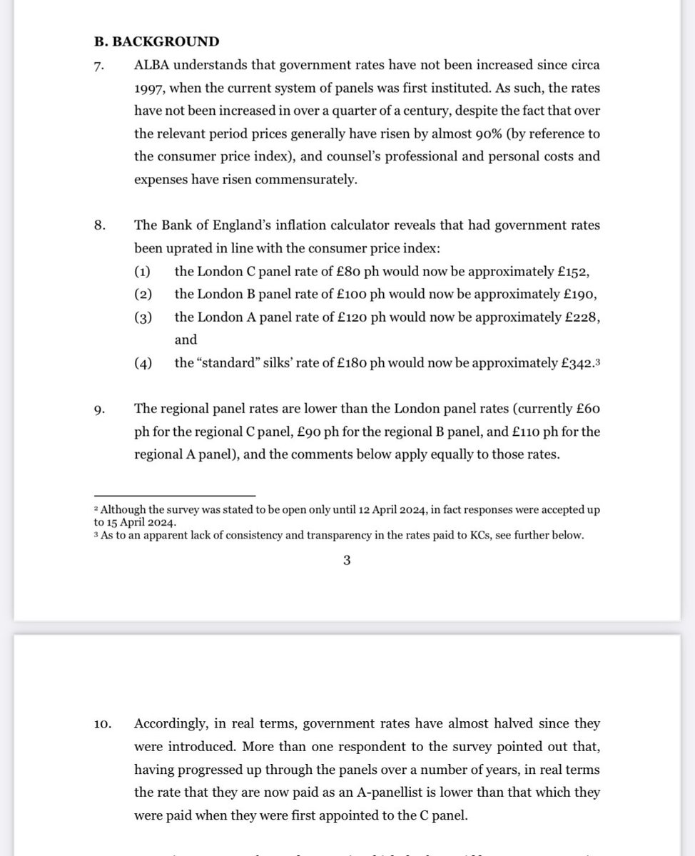ALBA’s report on Panel rates for counsel is now available. For the unaware, these are the rates the government pay barristers to represent and defend the actions of the state (taxes, immigration, national security etc). Rates haven’t changed since 1997. adminlaw.org.uk/wp-content/upl…