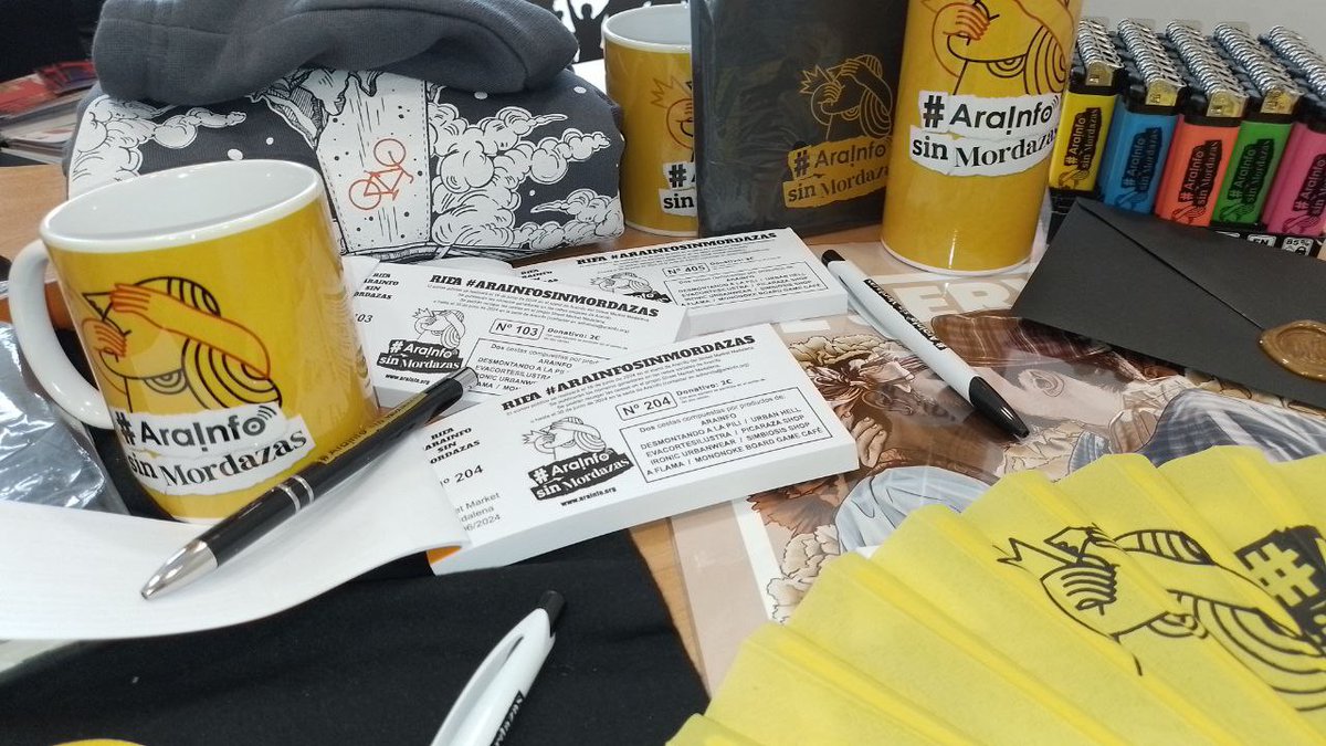 #AraInfoSinMordazas sortea –el 16 de junio en el Madalena Street Market– dos cestas con productos locales y lanza nuevo material para apoyar la campaña. Las participaciones, al precio de dos euros, se podrán adquirir en distintos eventos en mayo y junio: arainfo.org/?p=286753