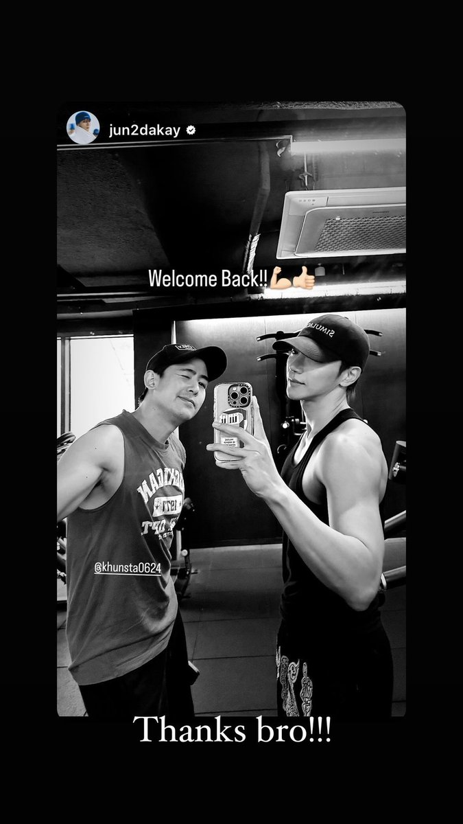 『240501』Khunnie IG story 🍌ㄱㄱㄱ🔥 🐼Welcome back!!💪🏻👍🏻 🐨Thanks bro!!! #尼坤 #NICHKHUN #นิชคุณ #닉쿤 #ニックン #2PM #khunsta0624stories