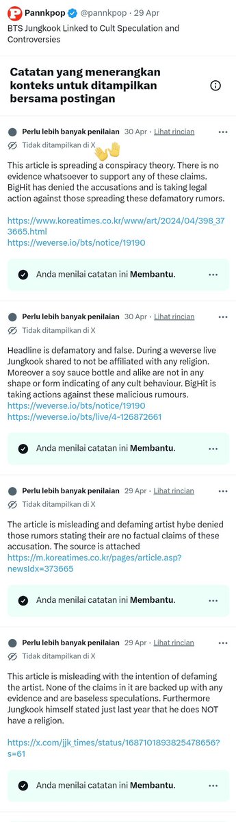 Rather than blaming fandom, base protect Jungkook has made community note 4 hours after this article was published. ONLY few ARMY & TKKS helped. It's better for you to contribute. I'm tired of you guys busy fighting against fandom than against outsiders 🤦‍♀️