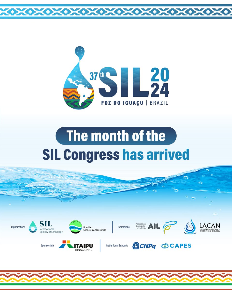 We are waiting for you in Foz do Iguaçu!

#SIL #SiL2024 #Limnology #Limnologia #SILCONGRESS