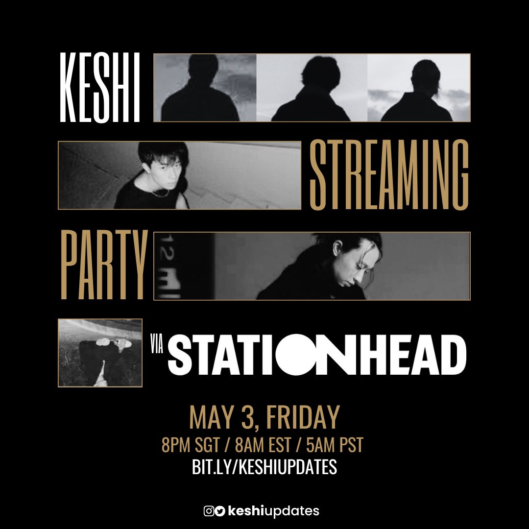 Hi Keshi Kults! In anticipation for keshi’s second album (it’s so close, we can feel it!!), join us, and your fellow kults for a streaming party on Stationhead!! Date: May 3, 2024 (Friday) Time: 8pm SGT / 8am EST / 5am PST Link: share.stationhead.com/njQwpZic92S See you all there! 🤍