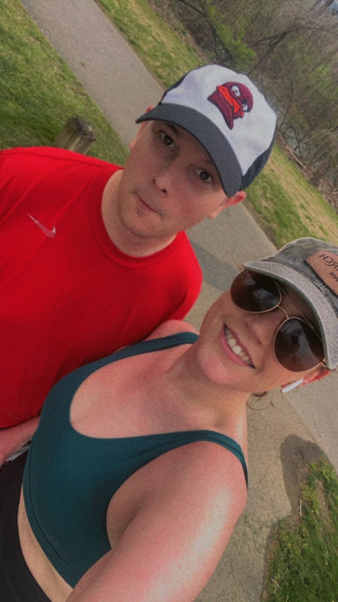 Beyond proud of @Hokie20 for kicking butt during my April challenge with me. 30 straight days (minus 2 or three because of weather) of walking or running a 5K! #coasttocoast training is officially underway.