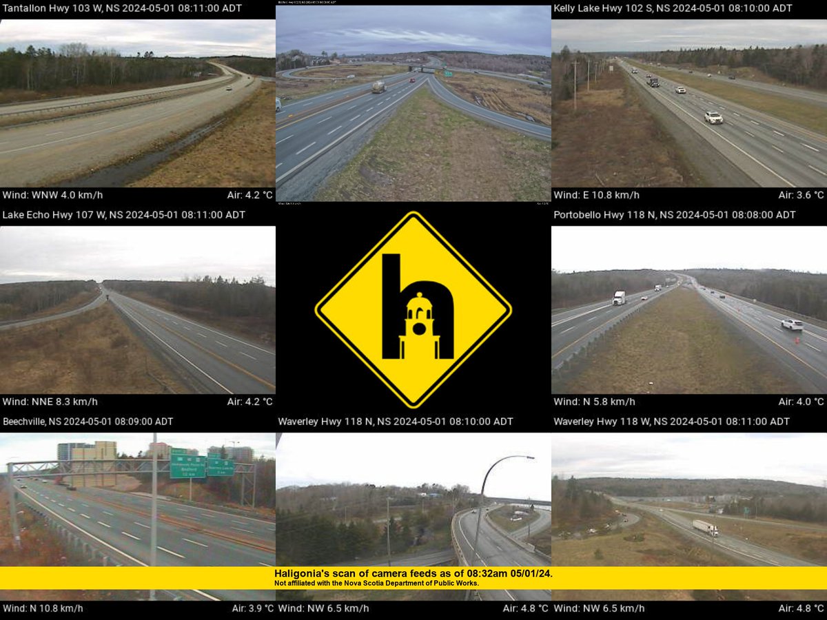 Conditions at 8:32 am: Mostly Cloudy, 3.1°C. @ns_publicworks: #noxp #hfxtraffic