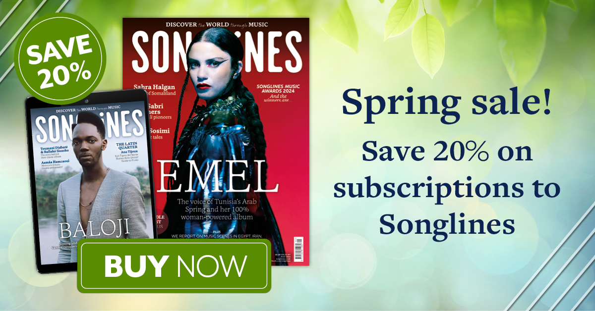 The days are getting longer, and the flowers are blooming. Spring is back! 🌼 Celebrate the warmer days with our spring sale and save 20% on subscriptions to Songlines when using code SPRING24 at the checkout! Subscribe today: magsubscriptions.com/songlines-spri…