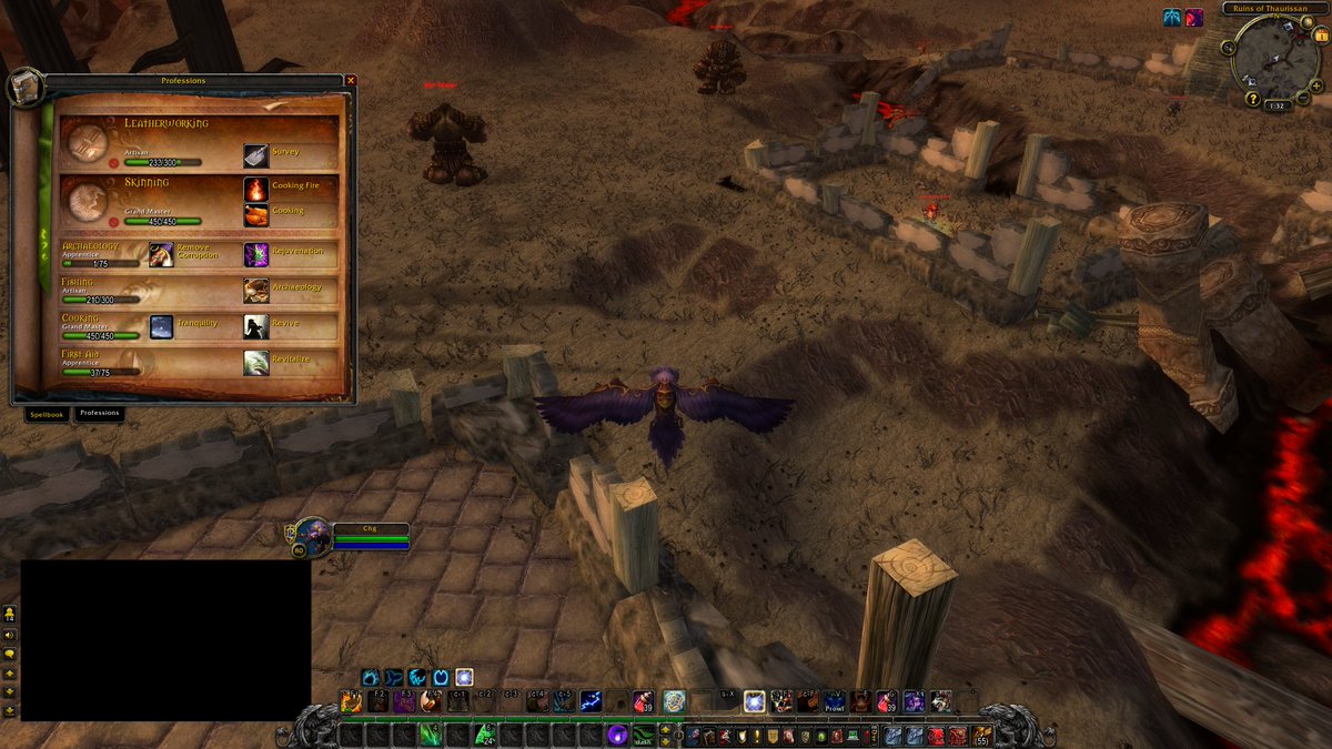 #wowclassic cataclysm working as intended =) let me just remove corurption from that Archeology spot and rejuvenate it to bring it back to life =) Its also good to know that my cooking skills are tranquil and can revive a person *chefs kiss!
