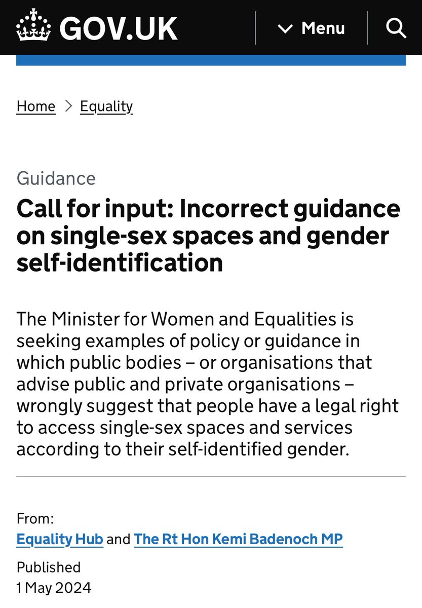 Kemi Badenoch continues to pursue her personal transphobic vendetta against trans people by using her position in Parliament to target organisations interpreting the 2010 Equality Act ACCURATELY (but just not in accordance with her bigoted beliefs!) 😖 ➡️ gov.uk/government/pub…