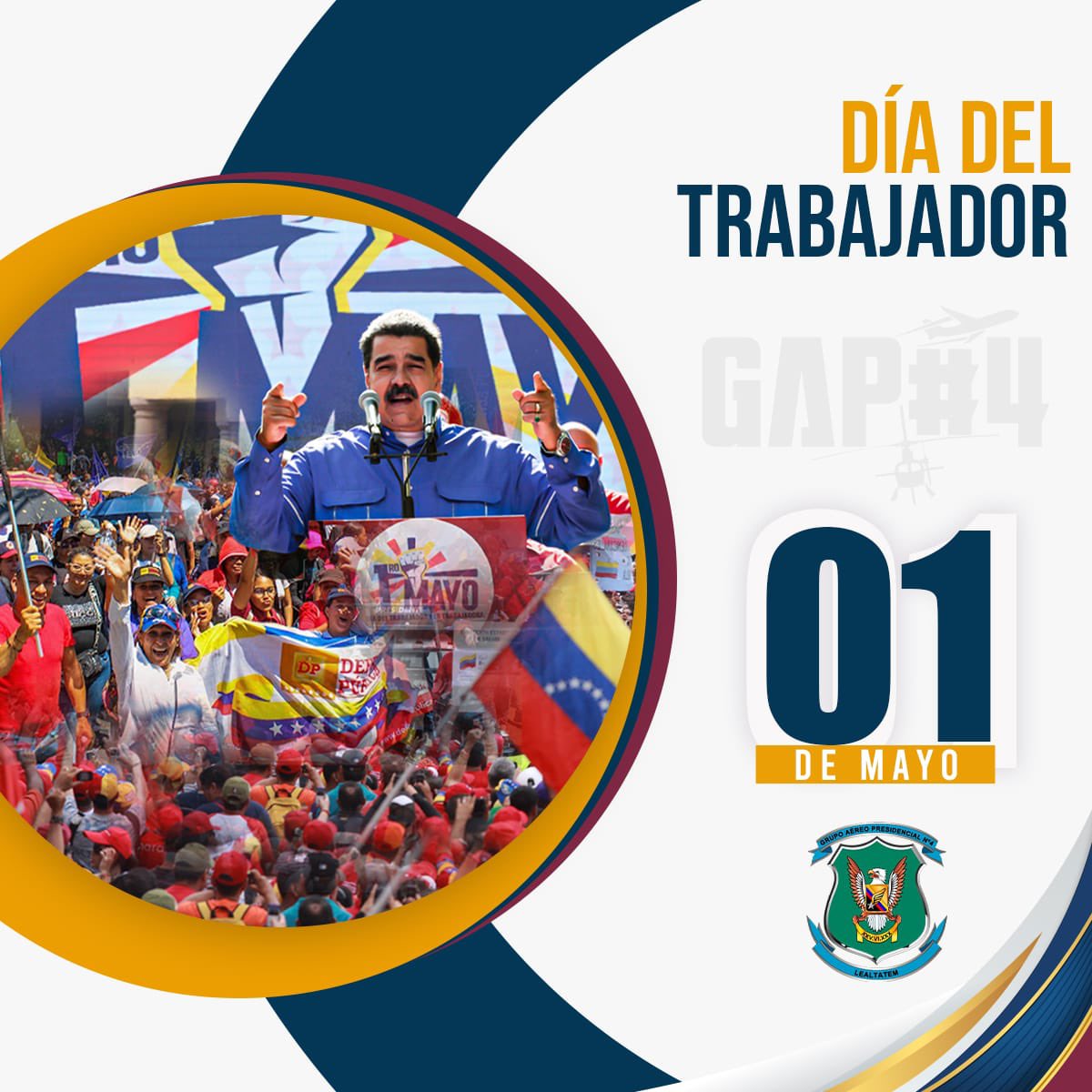 #Efemérides Desde el #GAP4 felicitamos a todos los trabajadores en su día, en especial a quienes pertenecen a nuestro grupo; ustedes son un baluarte incalculable, es gracias a su dedicación que garantizamos la defensa y soberanía de la Patria de Bolívar y Chávez.

¡Felicidades!