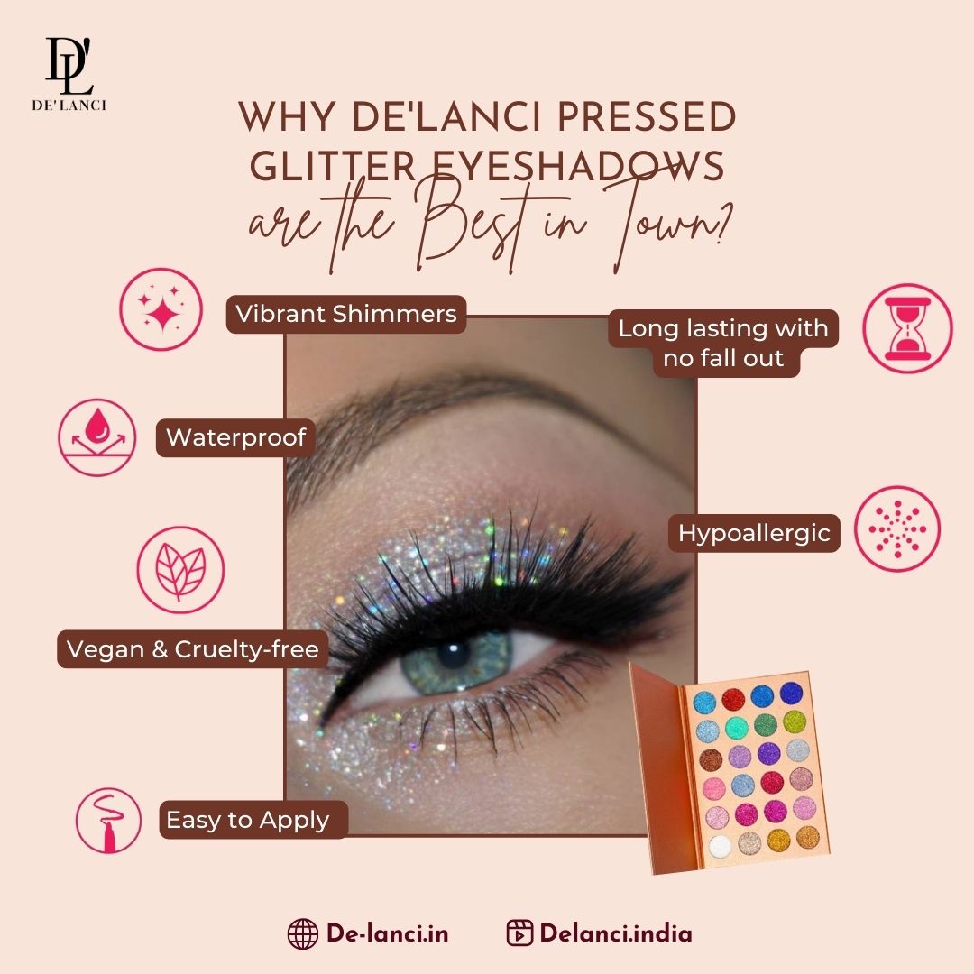Get your hands on this super amazing glitter Eyeshadow palette 😍 & uplift your makeup game🤗
#delanciindia #delanci #delancicosmetics #delancisale #festivemakeup #partymakeuplook #bridalmakeup #facemakeup #eyeshadow