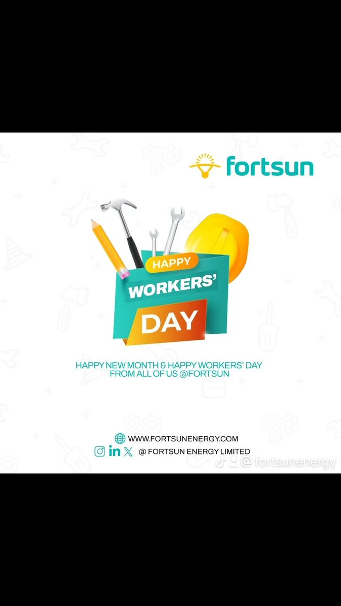 Happy new month and Happy worker’s day #worker’sday  #Solarenergy #renewablefuture #Fortsun #LabourDay2024