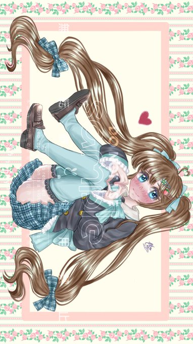 「blue thighhighs」 illustration images(Latest)