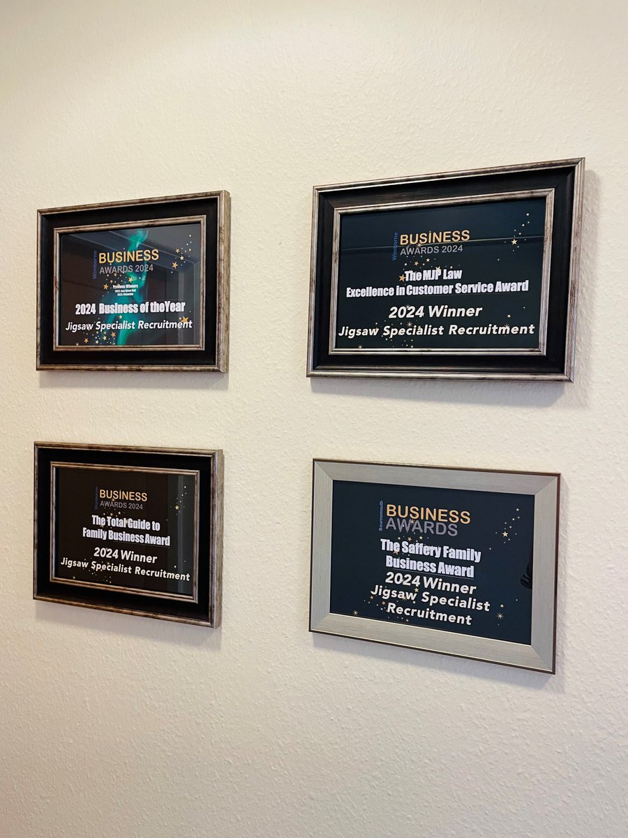 Take a peek at our wall of fame! We're absolutely over the moon about these awards and are bursting with pride to be displaying them in our office. They're like little badges of honour that remind us of all the hard work and dedication poured into what we do. #weloveourjob