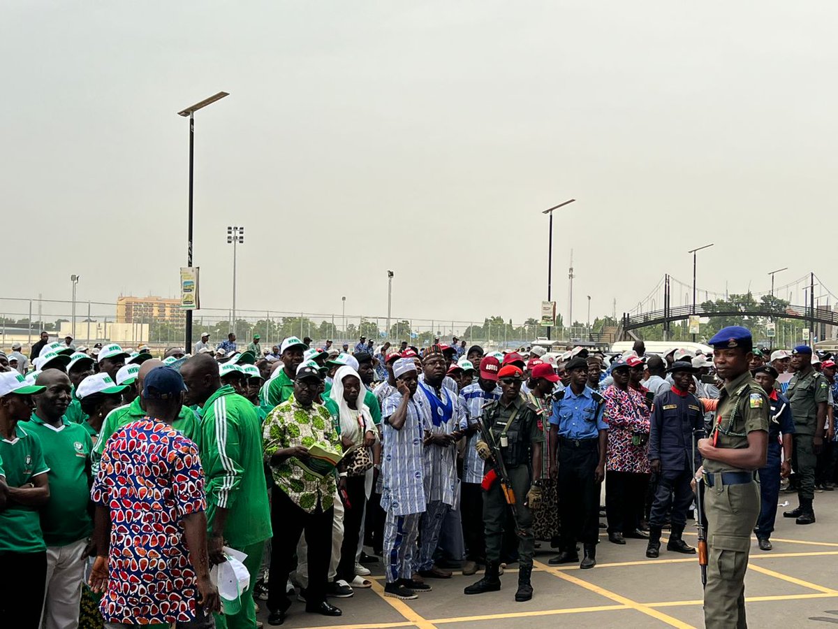 @ubasanius the Executive Governor of Kaduna State, Deputy Governor, and other senior government officials are presently attending the Workers Day celebration at Murtala Square in Kaduna. The Governor has shown his dedication to the well-being and welfare of state employees.