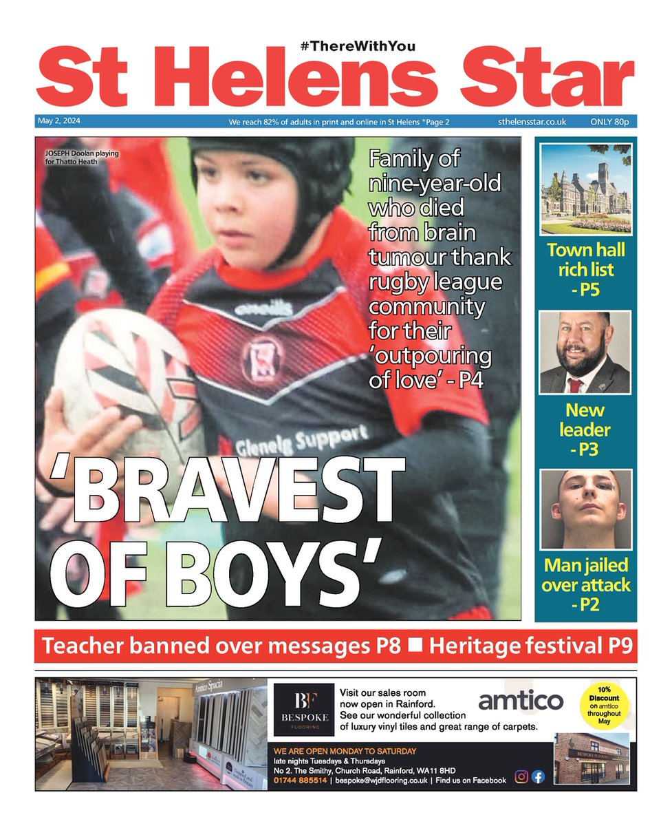 Front page of this week's @StHelensStar on sale Thursday📰 

#StHelens #Merseyside #Newsquest #LocalNews #BuyAPaper #LocalNewsMatters #CourtNews #StHelensStar #TomorrowsPapersToday