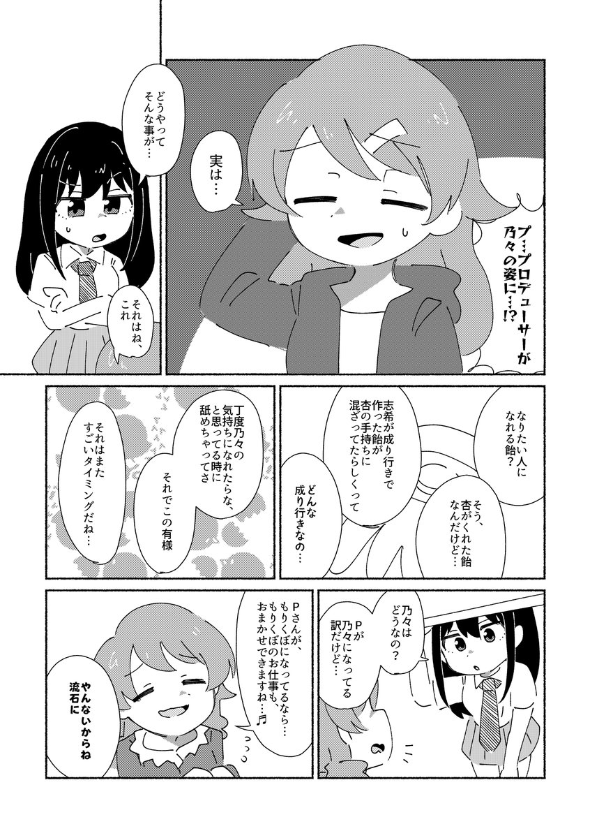 プロデューサーが森久保乃々の姿になる漫画です 