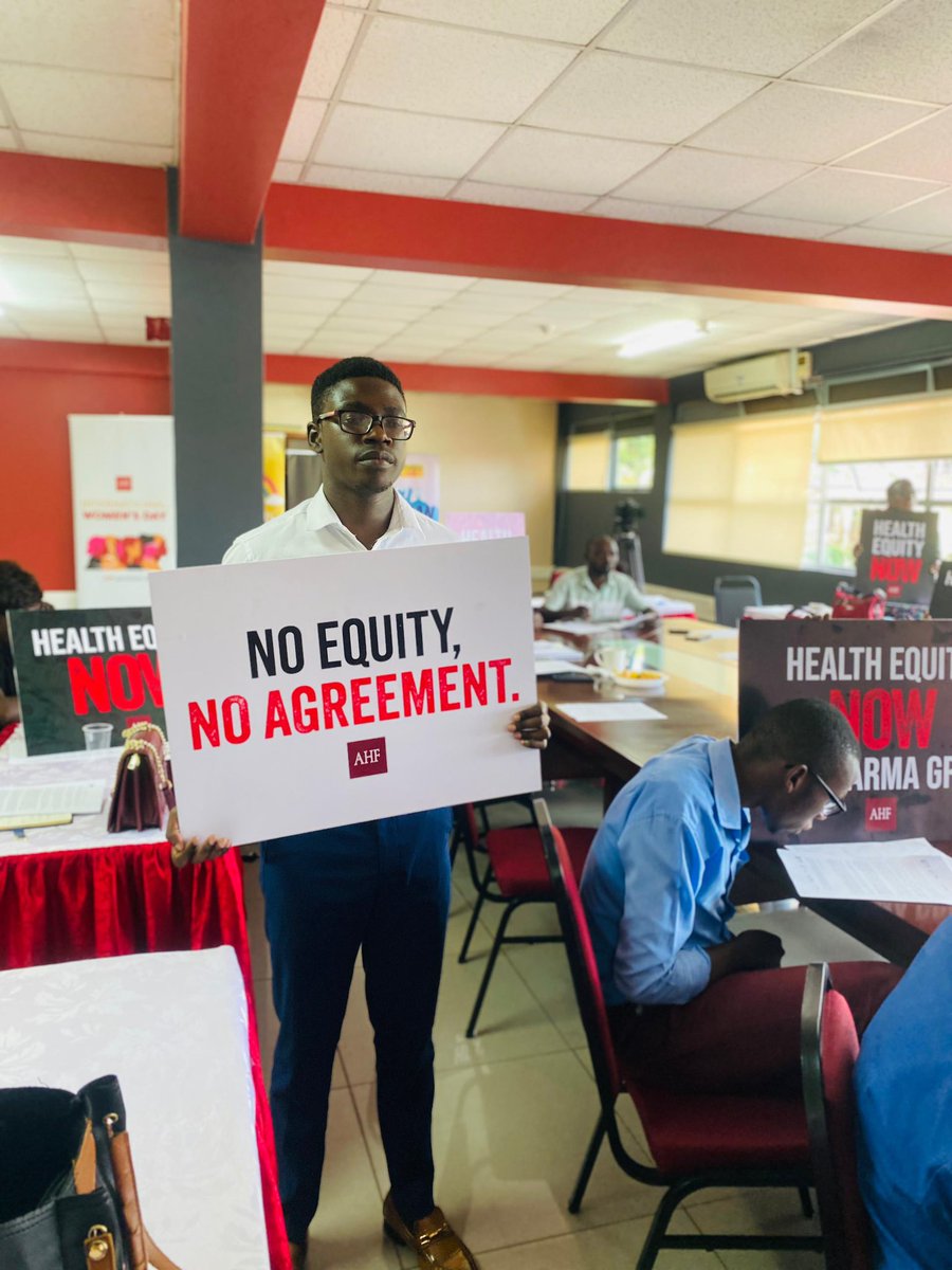 We demand for a fair and inclusive #WHOPandemicAgreement, guaranteeing healthcare access for everyone in times of pandemics. Our aim is an agreement rooted in equity and fairness not one that seeks to protect #Pharmagreed. #NoEquityNoAgreement. #GreedKills @AIDSHealthcare