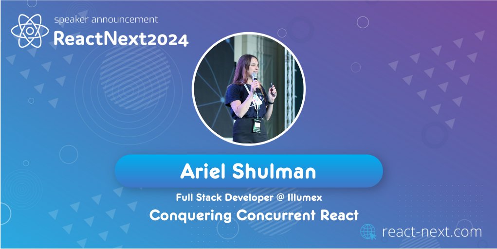 We are proud to announce that Ariel Shulman, Full Stack Developer at illumex will be speaking at ReactNext '24! Check out the full agenda on react-next.com!