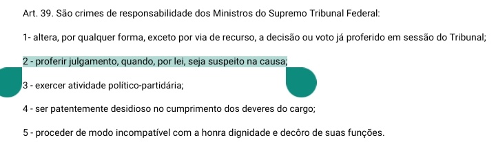 Lembrando deste artigo, há muito esquecido, sobre Crimes de Responsabilidade de Ministros do STF: