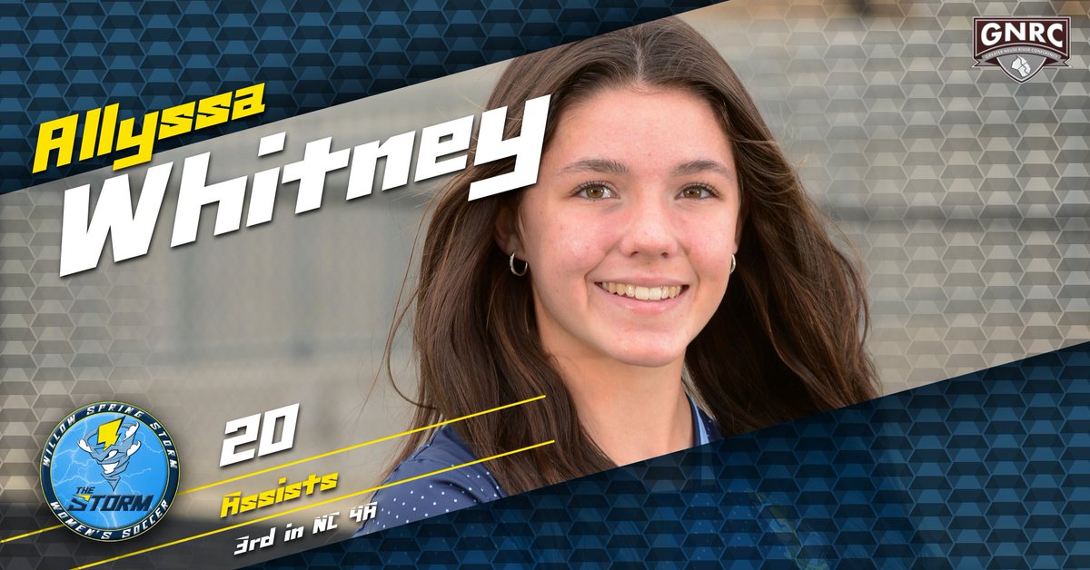 ⚽️Willow Spring @ Garner -- Varsity only: 6:30 ⚽️

⚡️Player Highlight⚡️ Allyssa Whitney
       Currently 3rd in assists in all of NC 4A