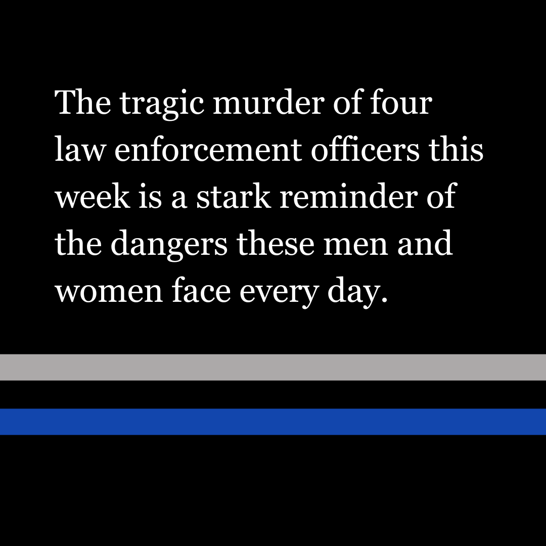 Everyone at One Voice United offers our sincerest and deepest condolences to the families, coworkers and friends of these fallen heroes. Rest in Peace, may your God be with you.