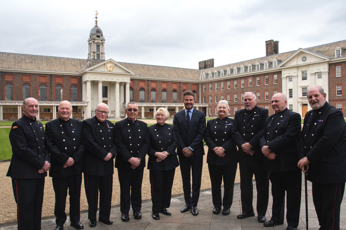 We were delighted to welcome football legend, David Beckham, to the Royal Hospital Chelsea! David met with the Chelsea Pensioners for lunch to hear their stories and staff to find out more about the work we do at the Royal Hospital and within the wider Veteran community.