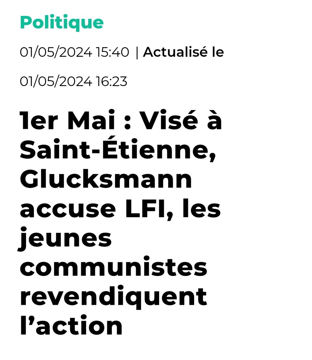 @AvecRoussel Ce sont jeunes communistes qui ont revendiqué pauv'sot !!!