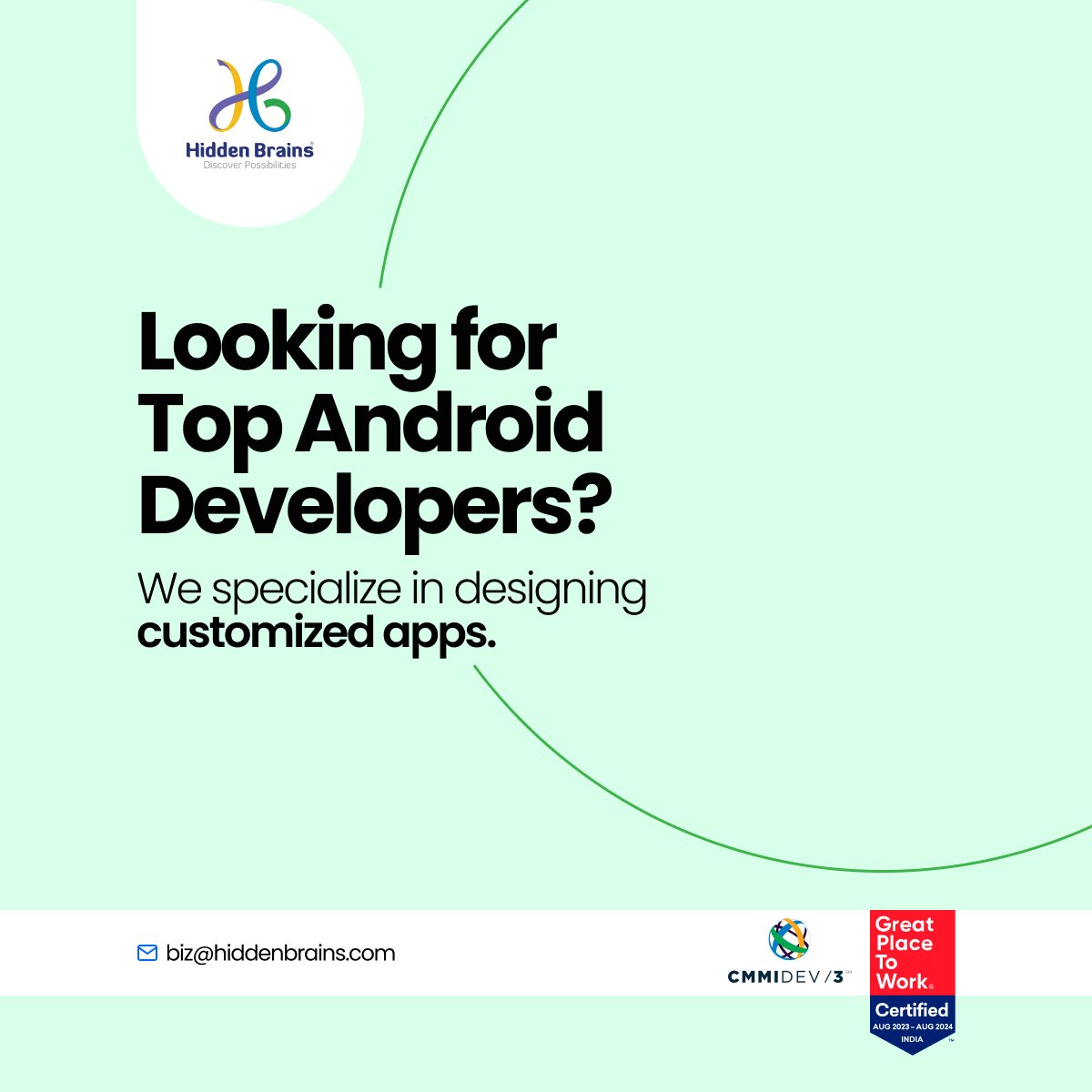 Looking to Elevate your Tech Team? Look No Further!

Unlock the power of Android with Hidden Brains' by hiring android app developers. 

Contact- biz@hiddenbrains.com

#Android #HireAndroidDevelopers #AppDevelopment #AndroidDevelopers #HiddenBrains