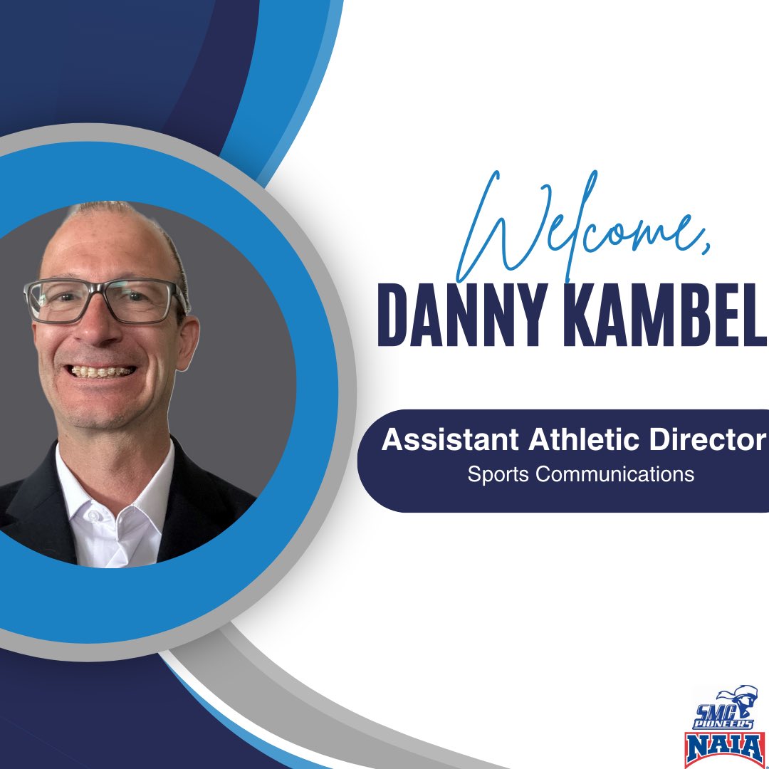 We are excited to announce that Danny Kambel joins SMC as the first, full-time Assistant Athletic Director for Sports Communications! “Danny’s passion and knowledge will be a tremendous asset for SMC,” said Megan Aiello, Athletic Director. Welcome, Danny! 👏🤩🚨