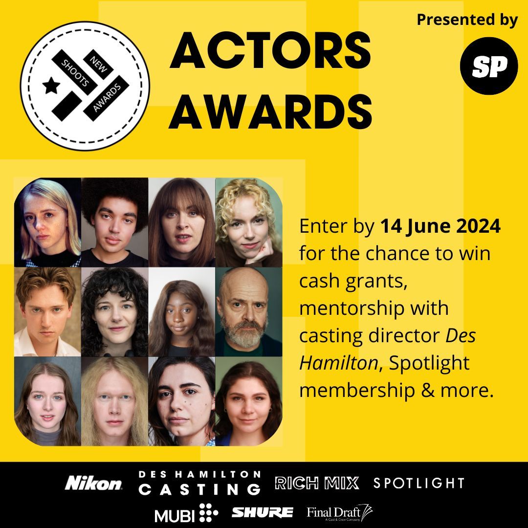 ✨ Shooting People’s New Shoots: Actors Awards OPENS TODAY ✨ Enter now with 50% of Shooting People bit.ly/3wAB8Er 🎥 Prizes = mentorship, cash, industry subscriptions, memberships + goodies 🎥