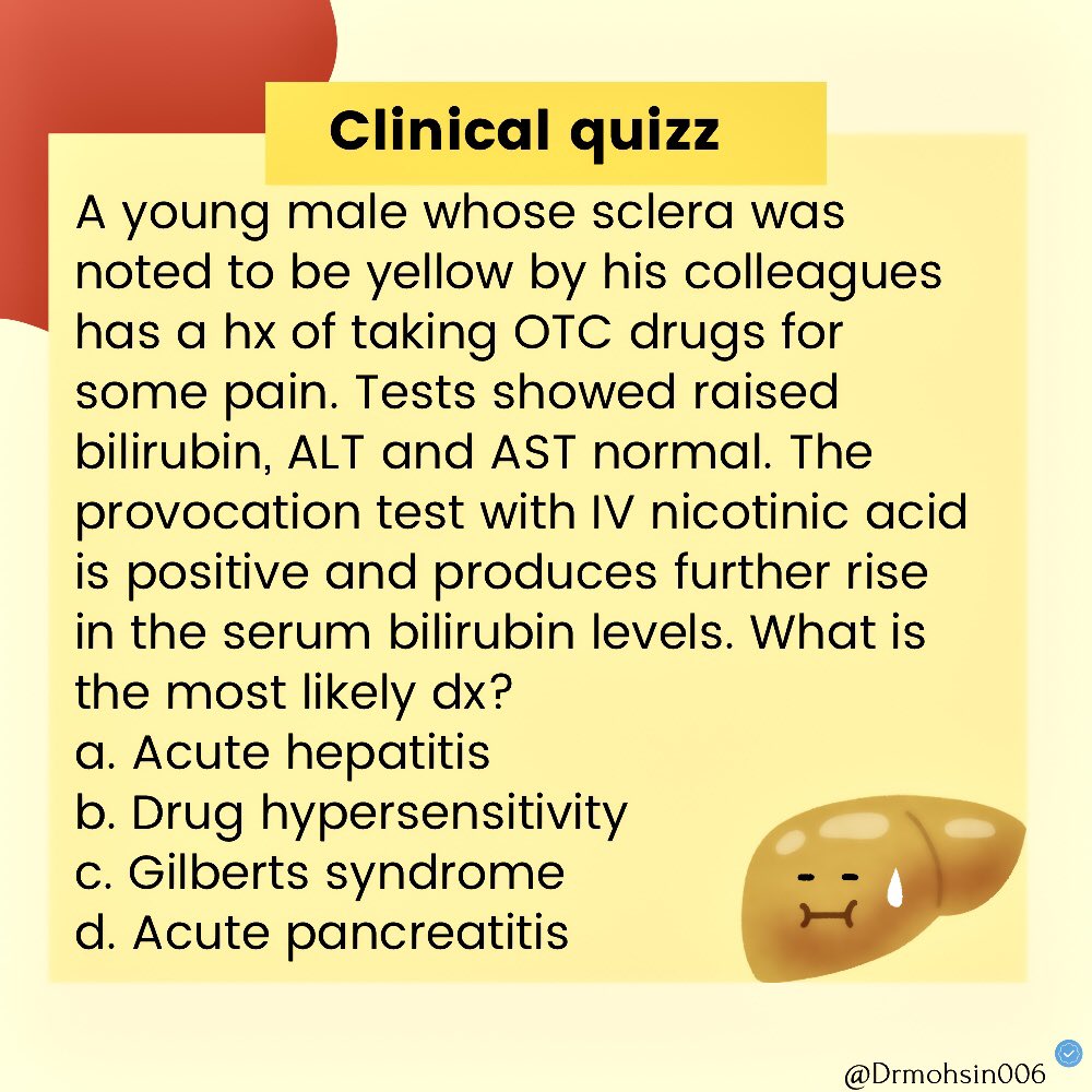 Feeling yellow about jaundice? Take our quiz and see if you're 'bilirubin' up the right answers! 😄💛
#medicine #MedX #MedTwitter