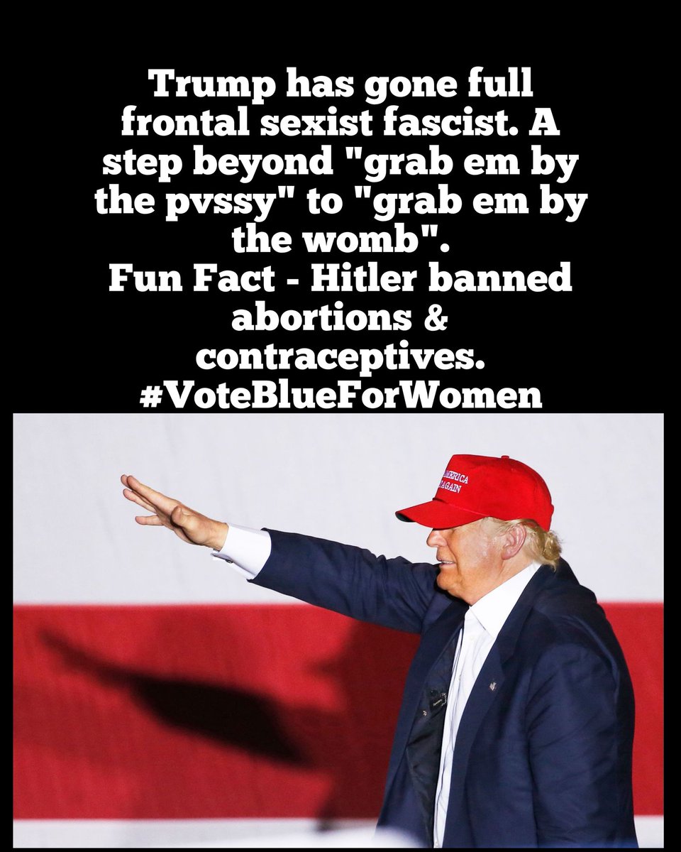 @JoeBiden Not shocking to me. Hitler banned abortion & contraceptives too. Sexism is one of the 14 warning signs of Fascism. Trump & his GOP have committed or plan to commit all 14. We need to confront the TRUTH before we're Nazi Germany 2.0. THIS IS NOT A DRILL!
#StopTrumpToSaveTheWorld