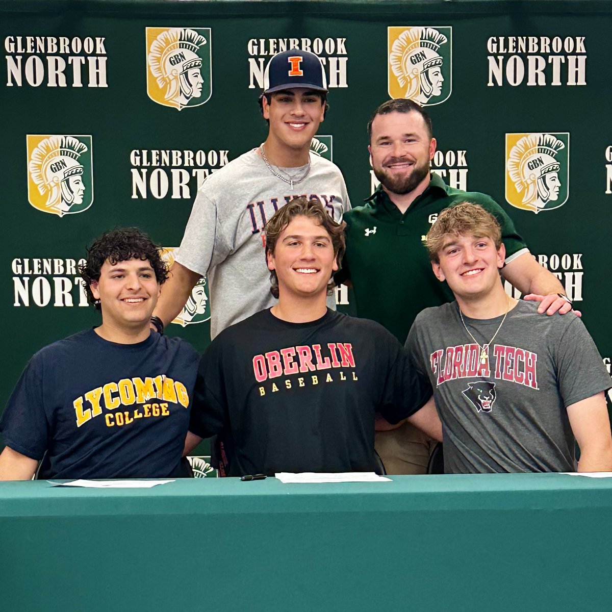 Glenbrook North Baseball (@gbn_baseball) on Twitter photo ITβS GAMEDAY!
π <a href="/SpartnBaseball/">Marian Catholic Baseball</a>
β° 4:45 p.m.
π <a href="/glenbrooknorth/">Glenbrook North HS</a>
β
οΈ 73Β°
#gritoverglory
Congratulations to our four <a href="/NCAA/">NCAA</a>-bound seniors, Nolan Girard (<a href="/IlliniBaseball/">Illinois Baseball</a>), Nick Jukovich (<a href="/FloridaTechBB/">Florida Tech Baseball</a>), Matthew Ruttkay (<a href="/Yeo_Baseball/">Oberlin Baseball</a>), and Ben Fromm (<a href="/LycoBaseball/">Lycoming Baseball</a>). ITβS GAMEDAY!
π <a href="/SpartnBaseball/">Marian Catholic Baseball</a>
β° 4:45 p.m.
π <a href="/glenbrooknorth/">Glenbrook North HS</a>
β
οΈ 73Β°
#gritoverglory
Congratulations to our four <a href="/NCAA/">NCAA</a>-bound seniors, Nolan Girard (<a href="/IlliniBaseball/">Illinois Baseball</a>), Nick Jukovich (<a href="/FloridaTechBB/">Florida Tech Baseball</a>), Matthew Ruttkay (<a href="/Yeo_Baseball/">Oberlin Baseball</a>), and Ben Fromm (<a href="/LycoBaseball/">Lycoming Baseball</a>).