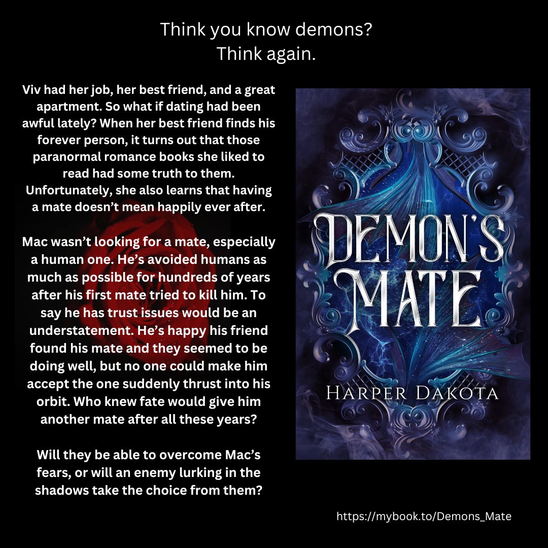 Grab your copy now! On Amzn/KU.
❤️ Paranormal Romance
💜Fated Mates
❤️‍🔥HFN/HEA
🔥Steamy Scenes
💛Found Family
😈Demons
#paranormalromancebooks #demonromance #demonromancebooks #foundfamily #fatedmates #secondchanceromance #newrelease
#standaloneromancebook