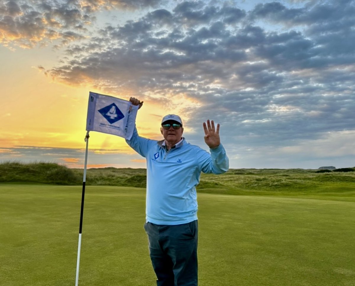 It’s 10 years to the day … since my first ‘life threatening’ Head & Neck Cancer operation. It has struck again a few times since, but I’m still here, still fighting, and very fortunate to be able to fly the flag on behalf of cancer fighters worldwide. #globalgolf4cancer ⛳️