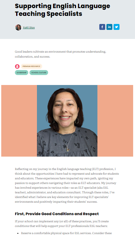 @xatlistox published 'Supporting English Language Teaching Specialists' in  @ELmagazine - read the full piece at ascd.org/el/articles/su… ! @dr_amandaaustin @InstantGB @drkabrown @rosechuMN @drncgarrett @Akoonlaba @KatiPearson @Dr_Pough @AprylTaylorOCPS @DrV_Profe