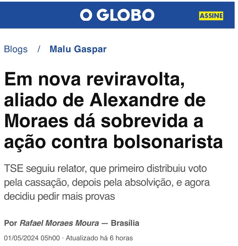 Isto seria uma evidencia da atuação politica do TSE? Qual o objetivo em se manter emparedado um senador de direita? Como bem lembra o artigo, o TSE seguiu relator, que primeiro distribuiu voto pela cassação, depois pela absolvição, e agora decidiu pedir mais provas. Eles querem…