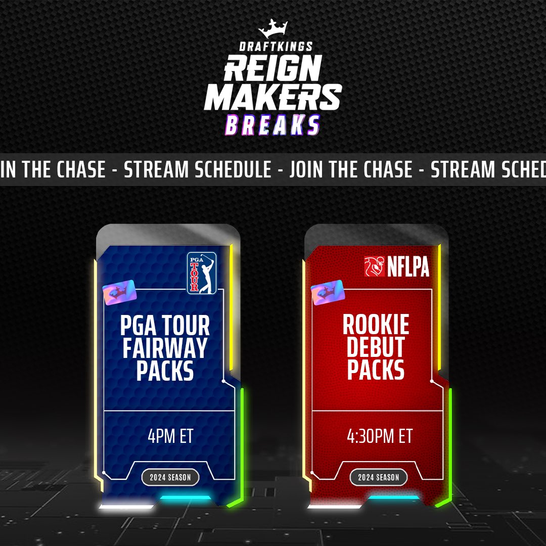 Rookie Debut & Fairway Packs on tap for today's live stream! 💥 Secure your spot ➡️ dkng.co/3PLhGPy