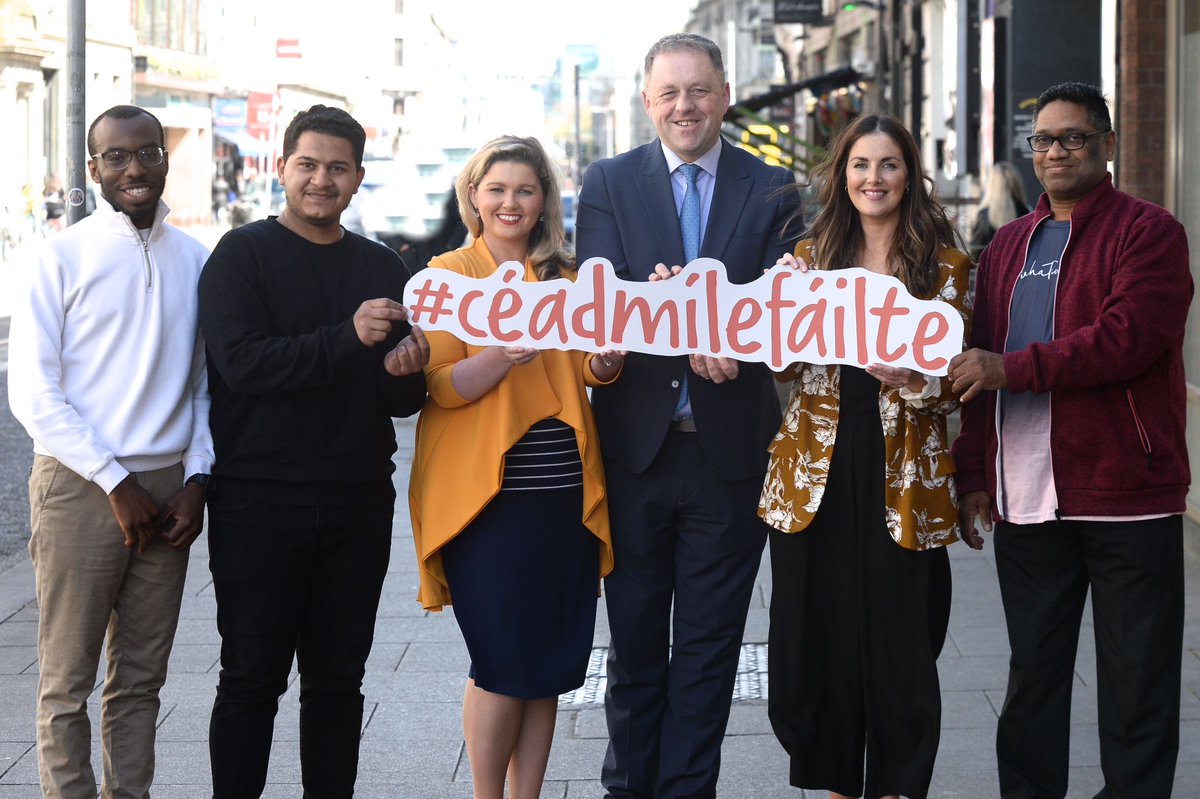 Céad Míle Fáilte: feachtas nua @CnaG a bhfuil sé mar aidhm aige pobail Nua-Éireannacha a spreagadh leis an nGaeilge a fhoghlaim agus a úsáid. Seolta ag @ThomasByrneTD inniu, agus maoiniú €511,797 ón roinn ag dul ina threo thar 3 bliana. Mar Eolais: bit.ly/44mX4mN