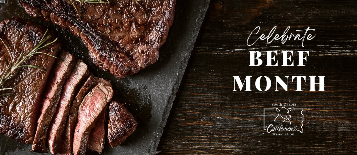 #NewCoverPhoto It's cattlemen and women's favorite time of year - Beef Month! Help SDCA celebrate South Dakota farmers and ranchers by enjoying healthy, delicious beef, all month long! 🥩 🤠