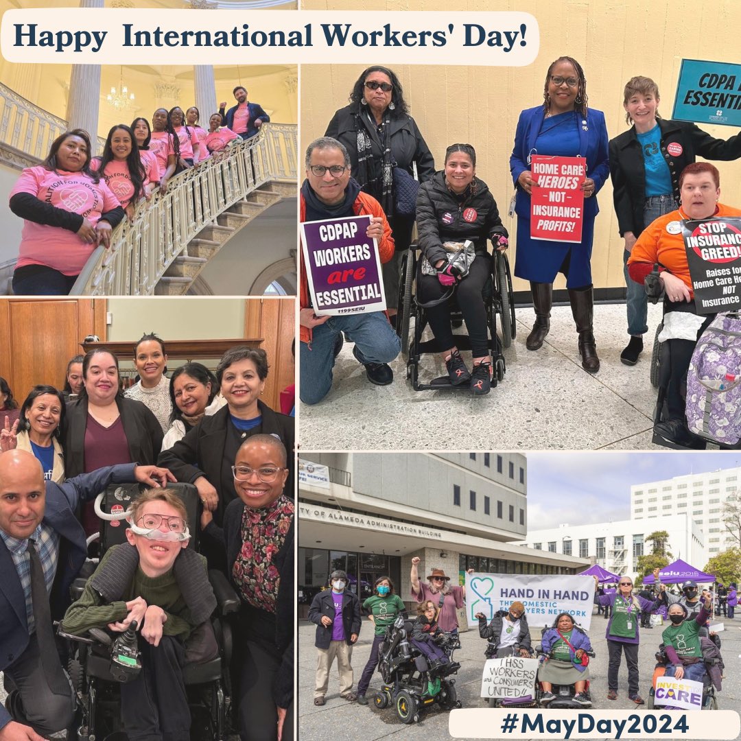 Happy #InternationalWorkersDay! Today, we will be showing up alongside our coalition partners in NYC, NY, and CA, in solidarity with workers and the oppressed everywhere, and in envisioning the future of care. 1/🧵