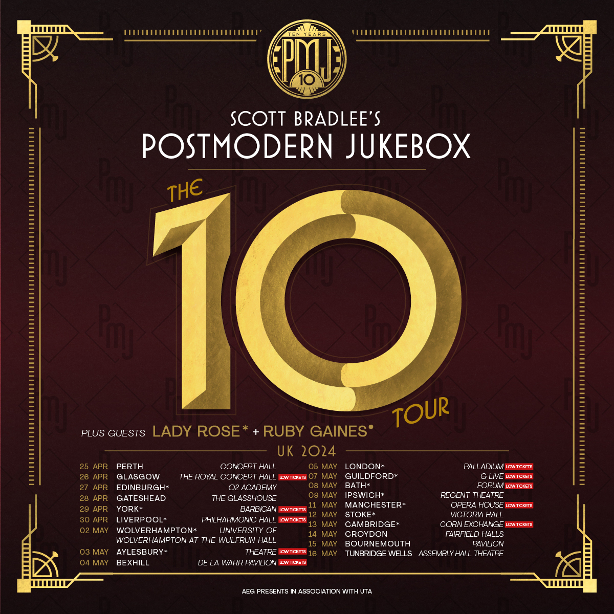 📣 Support Act Announcement! 🎶 Scott Bradlee’s Postmodern Jukebox – The ’10’ Tour 📅 Thursday 9 May 2024 Post Modern Jukebox will be supported by Lady Rose in their upcoming show at the Regent Theatre. 🎟 book your tickets now - ipswichtheatres.co.uk/whats-on/scott…