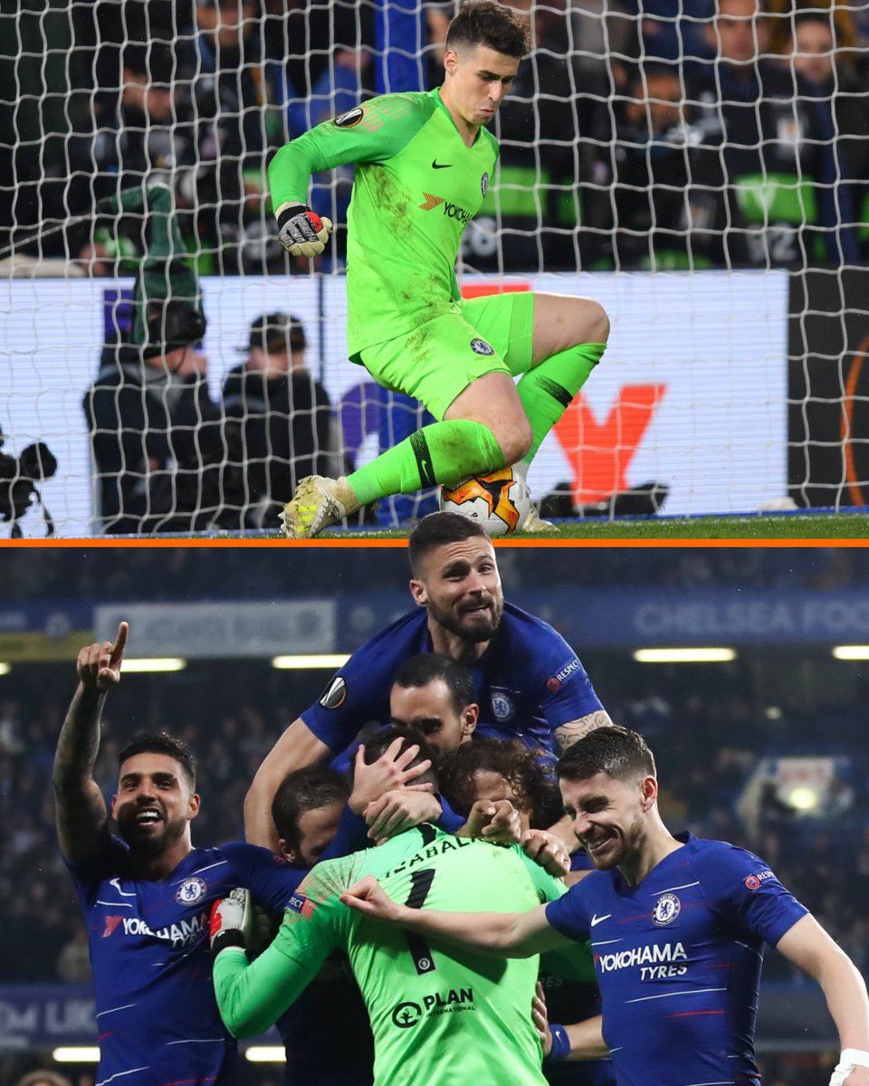 The save ❌ 🔵 #OTD in 2019, @ChelseaFC secured their place in the 2019 #UELfinal 💪 #UEL