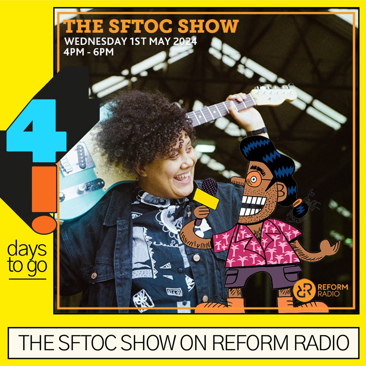 📻 We’re on @ReformRadioMCR this aft! We’ll be exploring SFTOC24 through the eyes of all of ya': first–timers, faithfuls, weirdos & queerdos; with special guest/@SamarbetaMR artist in residence Ray Aggs..

Listen 4 ’til 6 on reformradio.co.uk, DAB radio or smart speaker.